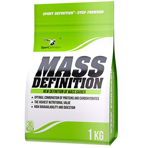 Sport Definition Mass Definition Paquete de 1 x 1000g Gainer - Concentrado de Proteína de Suero y Maltodextrina – Carbohidratos (Toffee)
