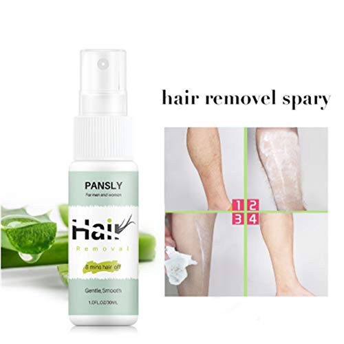Spray de depilación semipermanente natural para las axilas del brazo Piernas Ingrediente suave no irritante Inhibición y reducción del crecimiento de la piel Green