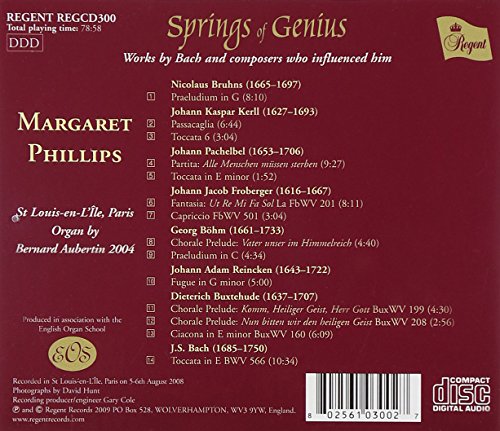 Springs of Genius - Works by Bach and composers who influenced him