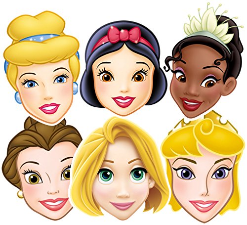 STAR CUTOUTS – stsmp50 – 6 máscaras para Adulto Diferentes – Princesas Disney – Talla única