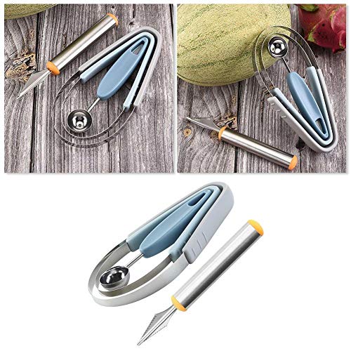 Star Eleven Kitchen - Juego de cucharas de fruta de acero inoxidable para cocina B