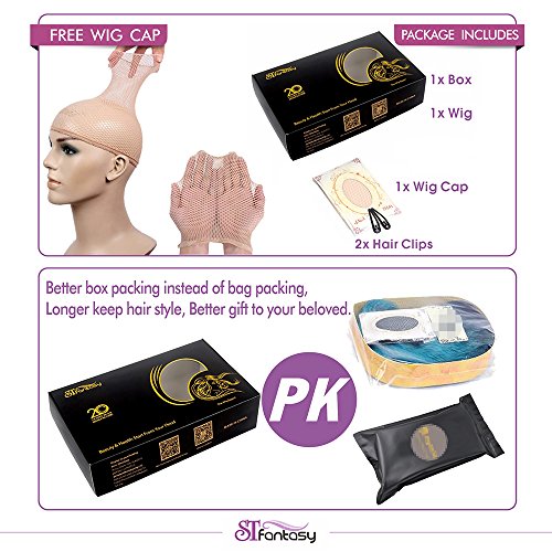 STfantasy Peluca Hombre Corta Rubia Recta Suave Flequillo Para Uso Diario Carnaval Disfraz Fiesta Halloween