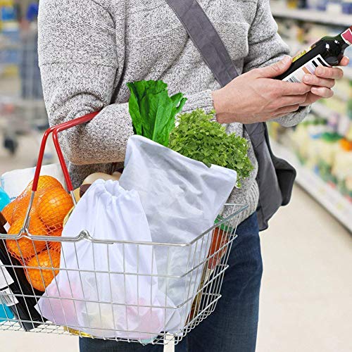 Stone TH Bolsas Reutilizables, 12pcs Lavable Bolsas Reutilizables Compra Ecologicas para Verduras, Fruta, Juguetes (3*S+6*M+3*L)