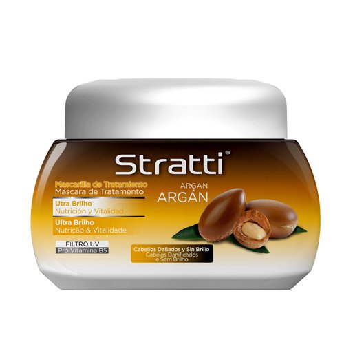 Stratti Argán - Mascarilla Ultra Brillo con Keratina - 550 gr
