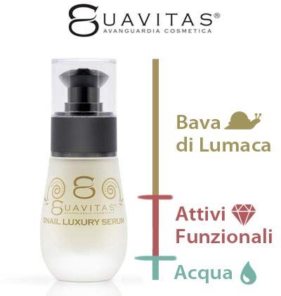 Suavitas Snail Luxury Serum - Sérum Rostro y Cuello Antiarrugas rico de Baba de Caracol, con Péptidos de Diamante, Hidratante, con Antiedad, Antimancha - 30 ml