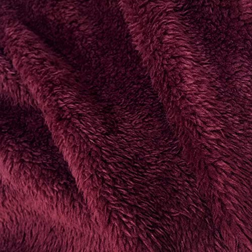Sudadera Caliente y Esponjoso Tops Chaqueta Suéter Abrigo Jersey Mujer Otoño-Invierno Talla Grande Hoodie Sudadera con Capucha (2-Wine Red,5XL)