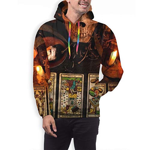 Sudadera Hombre Objetos Místicos, Cartas del Tarot, Calavera, Velas, Libros Antiguos, Cuchillos y Materiales para Magic Rituals Sudadera XL