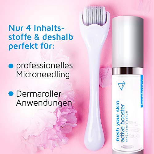 Suero de ácido hialurónico vegano en altas dosis - Antienvejecimiento + Antiarrugas, que complementa de forma óptima las almohadillas de ácido hialurónico de su piel - 50ml