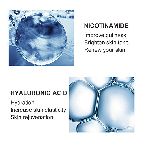 Suero de Niacinamide, Suero Ácido Hialurónico Facial, Riduciendo las Arrugas y las Manchas de la Piel, Sérum Antiedad con Efecto Antiarrugas, Hidratante e Iluminador