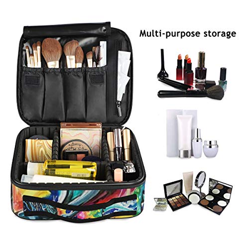 SUGARHE Animal Dragón Alas Coloridas De Hielo Mítico,Neceser Maquillaje,Bolsa Cosméticos Organizador Brochas Maquillaje Estuches Portátil