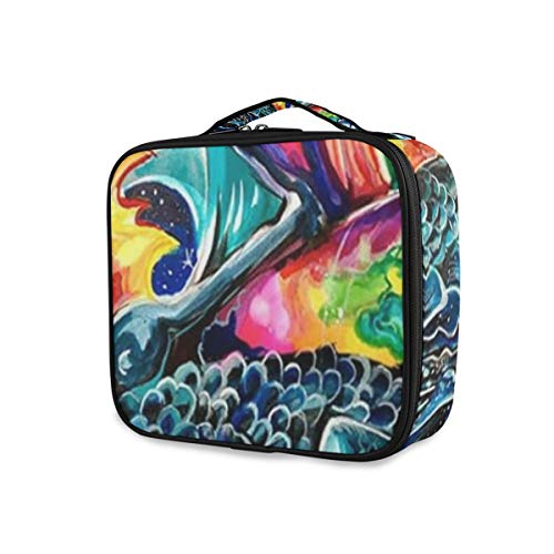 SUGARHE Animal Dragón Alas Coloridas De Hielo Mítico,Neceser Maquillaje,Bolsa Cosméticos Organizador Brochas Maquillaje Estuches Portátil