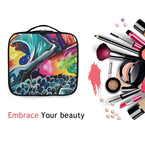 SUGARHE Animal Dragón Alas Coloridas De Hielo Mítico,Neceser Maquillaje,Bolsa Cosméticos Organizador Brochas Maquillaje Estuches Portátil