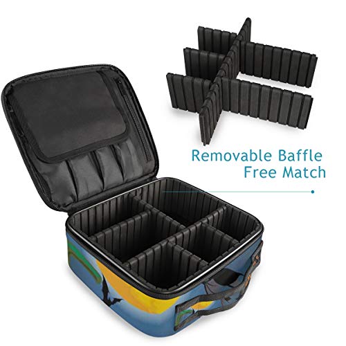 SUGARHE Diseño de Tema de Fiesta de casa embrujada gótica de Halloween Truco o Trato Motivos Imprimir,Neceser Maquillaje,Bolsa Cosméticos Organizador Brochas Maquillaje Estuches Portátil