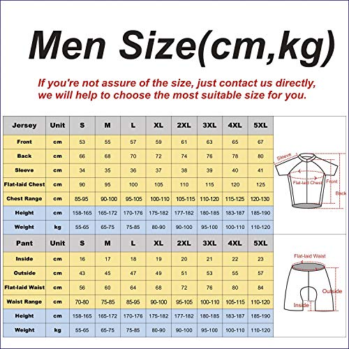 SUHINFE Traje Ciclismo Hombre para Verano, Ciclismo Maillot y Culotte Ciclismo Culote Bicicleta con 5D Gel Pad para Deportes al Aire Libre Ciclo Bicicleta, MER-Pink, XXXL