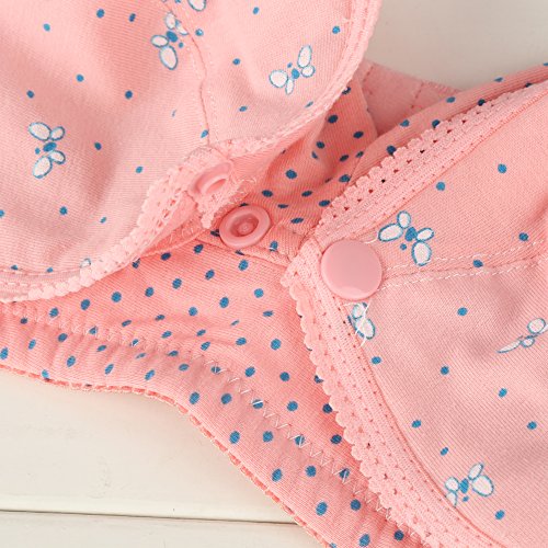 Sujetador de lactancia, botón de algodón de apertura previa Sujetador de lactancia Sujetadores de maternidad para mujeres embarazadas(Pink 40/90)