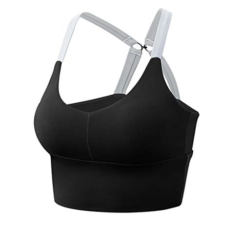 Sujetadores deportivos Sin soporte de acero., Nylon corpóreo, con almohadilla for el pecho. El sujetador de yoga estilo chaleco a prueba de golpes puede ser raddled internacional, ropa deportiva colec