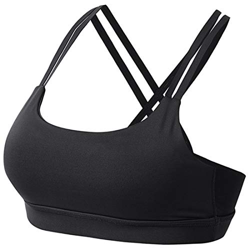Sujetadores deportivos Sin soporte de acero., Nylon corpóreo, con almohadilla for el pecho, sujetador de yoga estilo chaleco lineal a prueba de golpes, ropa interior deportiva coleccionada for mujeres