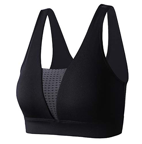 Sujetadores deportivos Sin soporte de acero., Nylon corpóreo, con almohadilla for el pecho, sujetador de yoga estilo chaleco operativo a prueba de golpes, ropa interior deportiva coleccionada for muje