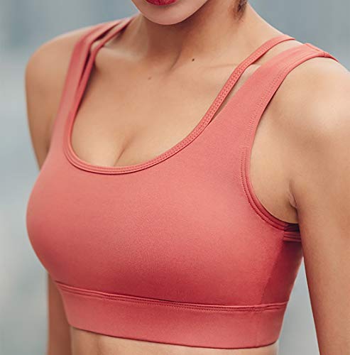 Sujetadores deportivos Sin soporte de acero., Nylon corpóreo, con almohadilla for el pecho, sujetador de yoga estilo chaleco operativo a prueba de golpes, ropa interior deportiva coleccionada for muje