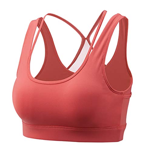 Sujetadores deportivos Sin soporte de acero., Nylon corpóreo, con almohadilla for el pecho, sujetador de yoga estilo chaleco operativo a prueba de golpes, ropa interior deportiva coleccionada for muje