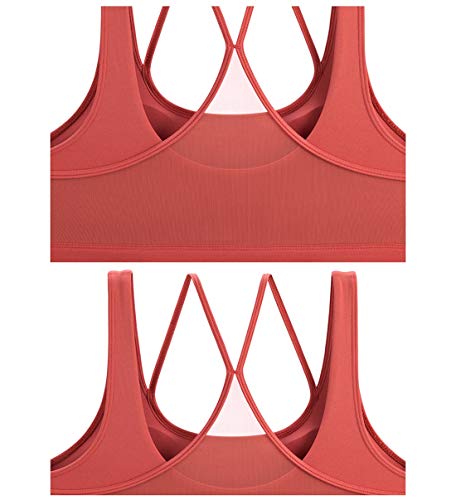 Sujetadores deportivos Sin soporte de acero., Nylon corpóreo, con almohadilla for el pecho, sujetador de yoga estilo chaleco operativo a prueba de golpes, ropa interior deportiva coleccionada for muje