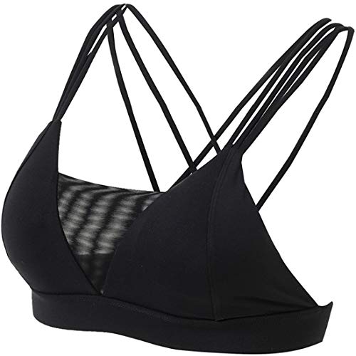 Sujetadores deportivos Sin soporte de acero., Poliéster corpóreo, Con almohadilla for el pecho, Sujetador de yoga estilo chaleco operativo a prueba de golpes, Ropa interior deportiva for mujeres Ropa