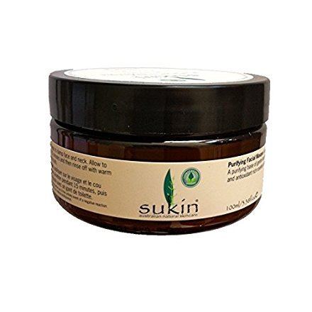 Sukin Purificación Facial Máscara/máscara 100 ml suave con Aloe Vera y aceite de rosa mosqueta de antioxidantes fabricado en Australia, con un nudo regalo