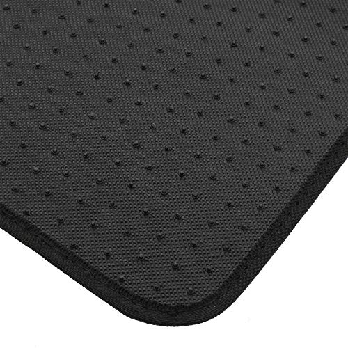 SUMEX PLUSHG2 Alfombra para Coche Universal de Moqueta, de Color Negra, Antideslizante y con Dibujo de Corazones en Relieve