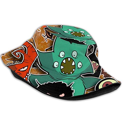 Summer and Winter Outdoor Hunting and Fishing Picnic Sun Cap, Neutral Barrel Cover,Cartoon Halloween Vampires, Zombies, Monsters, Kids, Mascots.
