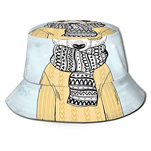 Summer and Winter Outdoor Hunting and Fishing Picnic Sun Cap, Neutral Barrel Cover,Panda Dressed Up In Jacquard Pullover