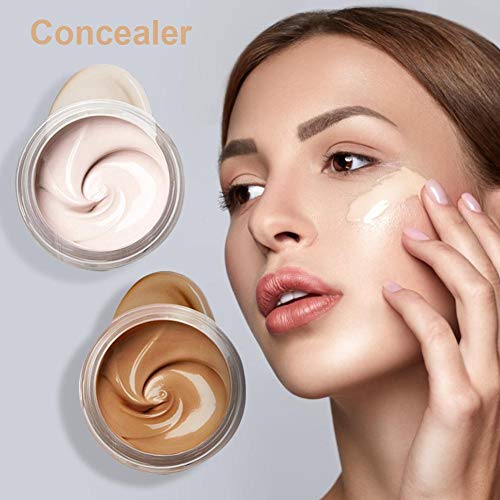 Sunflowerany Scar Concealer Cream, kit de crema corrector de maquillaje profesional a prueba de agua actualizado para cubrir tatuajes, manchas de edad y hematomas, conjunto de maquillaje