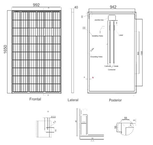SunneSolar - Panel Solar de Policristalino con 60 células 280W 24V ideal para vivienda habitual chalets e instalaciones en casas de campo. Fabricado en Europa