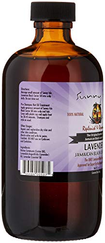 SUNNY Man lavanda Jamaica negro Castor Oil, 8 oz