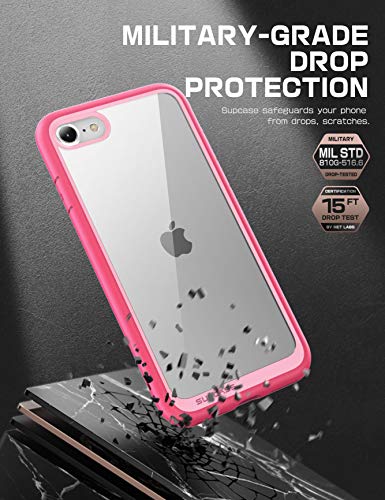 SupCase Funda iPhone SE/ 7 / 8 Transparente Case [Unicorn Beetle Style] Antigolpes Carcasa Protector para Apple iPhone se 2020 / iPhone 7 2016 / iPhone 8 2017 - Rose