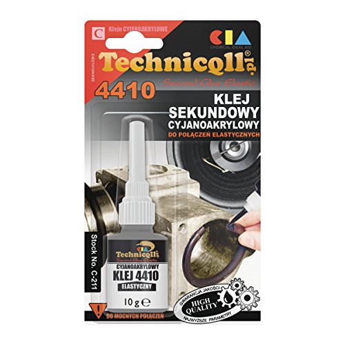 Super Glue Elastica 20g Pegamento instantáneo de cianocrilato Extra fuerte Negra Alta Flebilidad Reparación Elementos flexibles de Goma