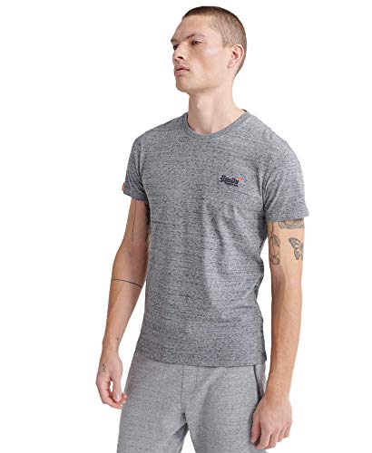 Superdry Orange Label Vntge Emb S/s tee Camiseta, Gris (Flint Steel Grit A3z), Large para Hombre