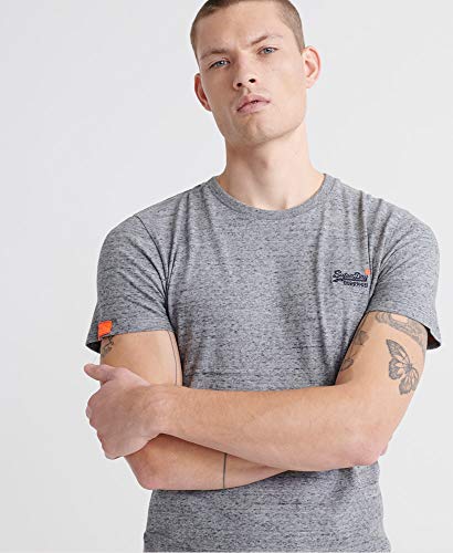Superdry Orange Label Vntge Emb S/s tee Camiseta, Gris (Flint Steel Grit A3z), Large para Hombre