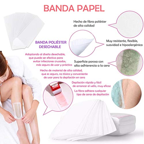 SuperMega Wax B121 Blanco - Calentador Cera Tibia 2 Cartucho + 3 Cera