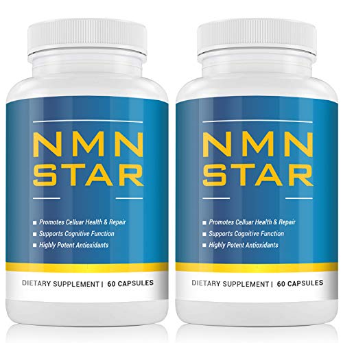 Suplemento de mononucleótido de nicotinamida NMN, cápsula de 300 mg, energía y antienvejecimiento, 60 unidades (2pack)