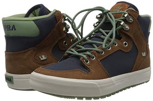 Supra Vaider CW, Zapatos de Skate Unisex Adulto, Marineblau Braun, 45 EU