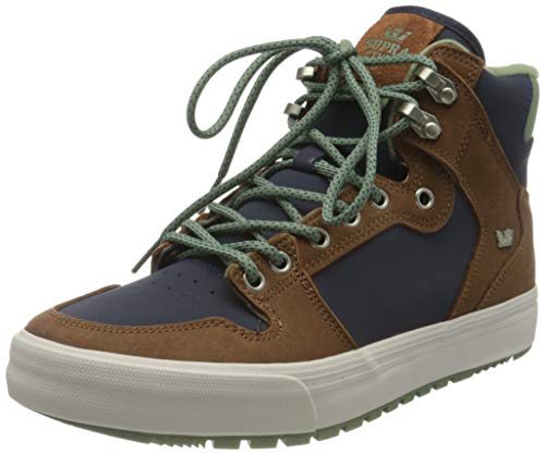 Supra Vaider CW, Zapatos de Skate Unisex Adulto, Marineblau Braun, 45 EU