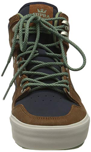 Supra Vaider CW, Zapatos de Skate Unisex Adulto, Marineblau Braun, 45 EU