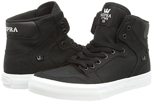 Supra VAIDER D - zapatillas deportivas altas de lona Unisex adulto, Negro - Schwarz (BLACK - WHITE BLK), 40.5