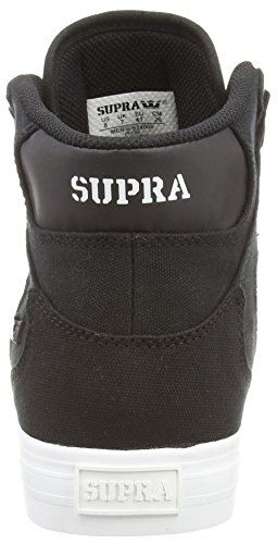 Supra VAIDER D - zapatillas deportivas altas de lona Unisex adulto, Negro - Schwarz (BLACK - WHITE BLK), 40.5