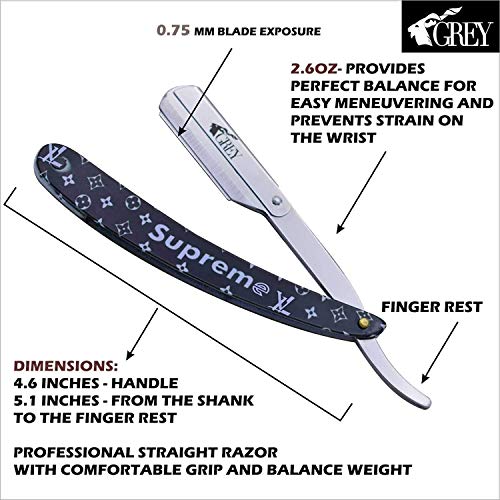 Supreme razor | Straight Edge Razor Blades | Barber's razor | Razor for eyebrows | Barber supplies for shaving kit | Razor for men | Best for"Gray INT"