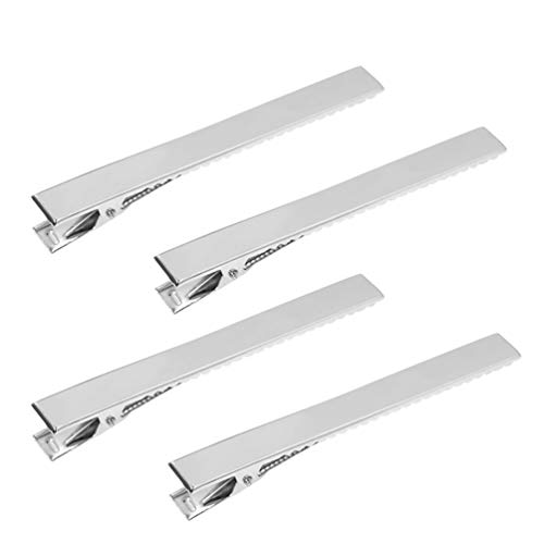 SUPVOX 100Pcs Pinzas de Pelo de Cocodrilo de Metal Pinzas de Cocodrilo de Punta Plana Pasadores Pinzas de Pelo de Salón para Pinzas de Pelo Artesanales de Bricolaje Haciendo Accesorios 66Mm