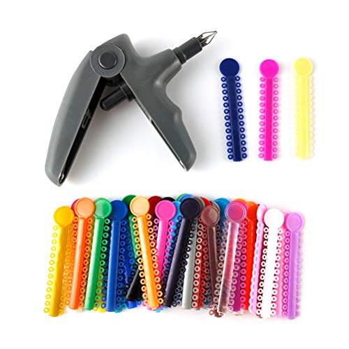 Supvox 41PCS ortodoncia dental ligadura elástica lazos bandas de goma tirantes elastoméricos