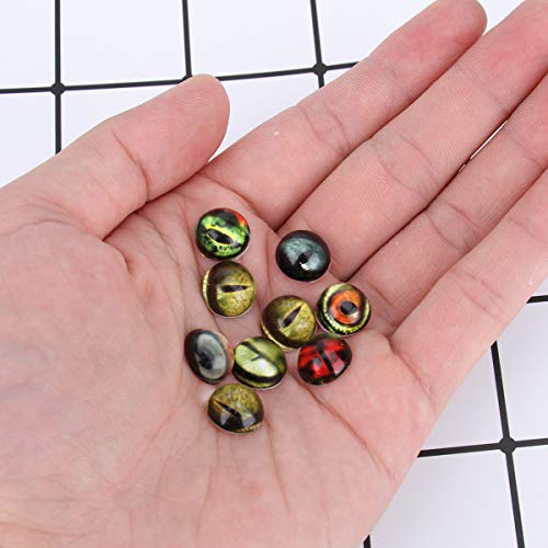 supvox 50pcs cabujón cúpula de cristal mosaico cristal de ojos de seguridad color de ojos de muñeca cabuchón para muñecas marionetas animales de peluche 12 mm