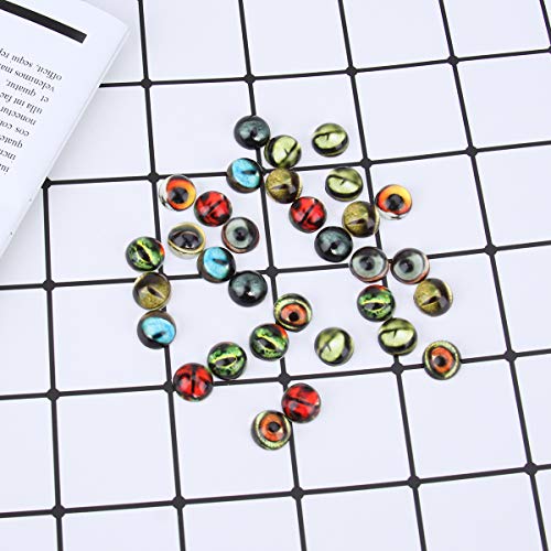 supvox 50pcs cabujón cúpula de cristal mosaico cristal de ojos de seguridad color de ojos de muñeca cabuchón para muñecas marionetas animales de peluche 12 mm