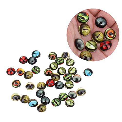 supvox 50pcs cabujón cúpula de cristal mosaico cristal de ojos de seguridad color de ojos de muñeca cabuchón para muñecas marionetas animales de peluche 12 mm